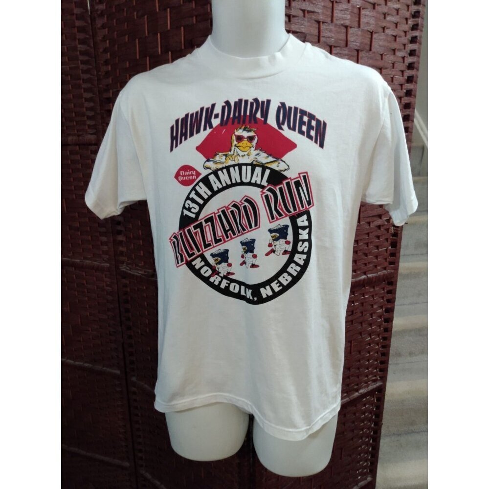 Vintage Dairy Queen T Shirt Blizzard Run Save The Earth Promo Medium Nebraska